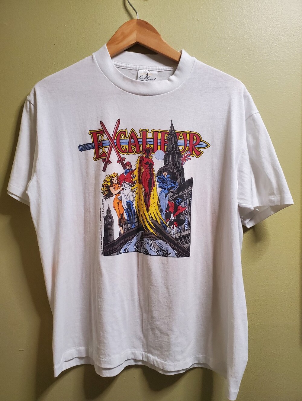 Vintage 80’s Excalibur Marvel Comics T-shirt 1988 X Men Nightcrawler L